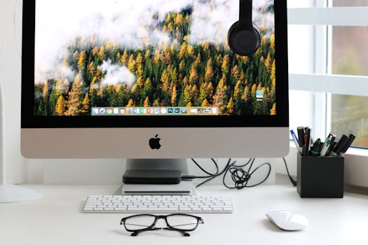 ergonomic workspace setup