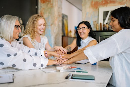 supportive leadership team meeting