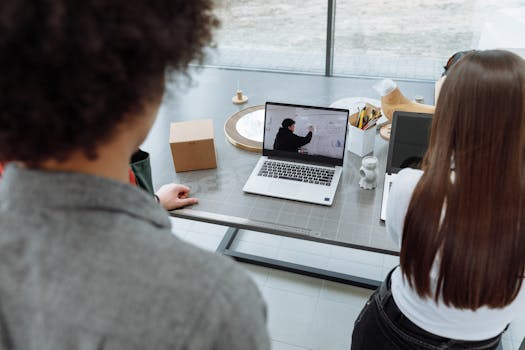 a remote team meeting on a video call