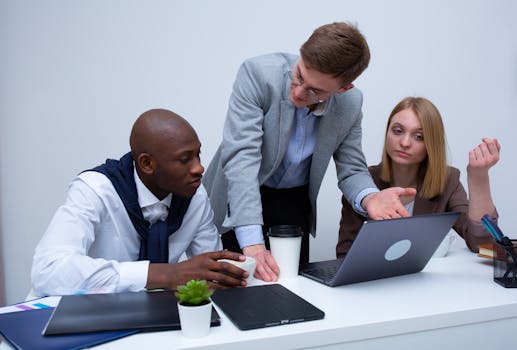 group of remote workers collaborating online