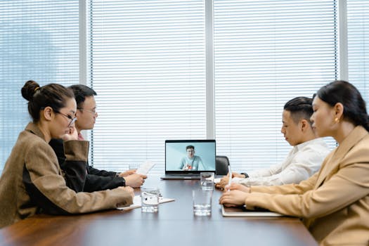 team collaboration via video conference