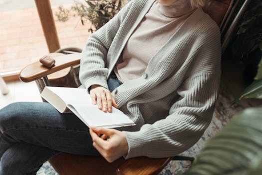 a person taking a break with a book