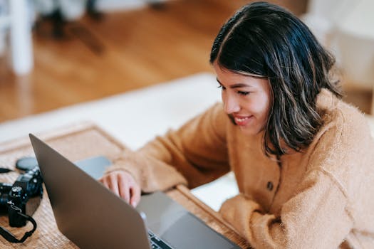 happy remote worker engaged in task crafting