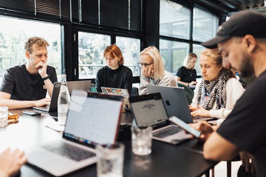 remote team collaborating on a project