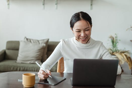 image of a remote worker enjoying a healthy lifestyle