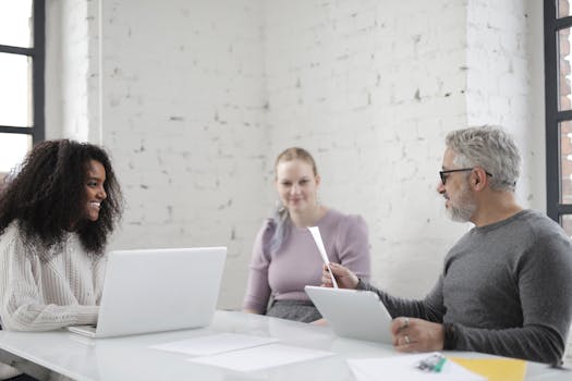 team brainstorming in a remote meeting