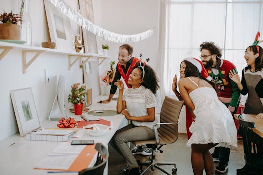 happy remote workers celebrating achievements