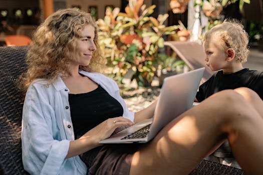 Parent and child working together