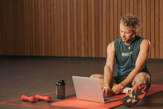 remote workers enjoying a virtual workout session