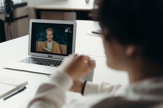 Team collaborating over a video call